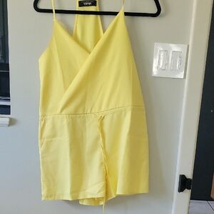 LULUS Sunny Yellow Sleeveless Romper- Size S